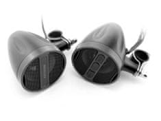 CARCLEVER Zvukový systém na motocykl, skútr, ATV s FM, USB, BT, barva černá (rsm103b)