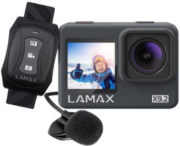 akční kamera lamax s9.2 podpora paměťových karet bohaté příslušenství režimy pro kreativce kamera pro focení snímků wifi přenos voděodolná do 40 m