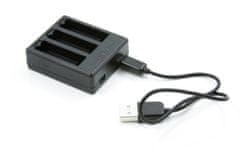 XREC Nabíječka Mini USB pro 3x tři baterie GoPro HERO 4